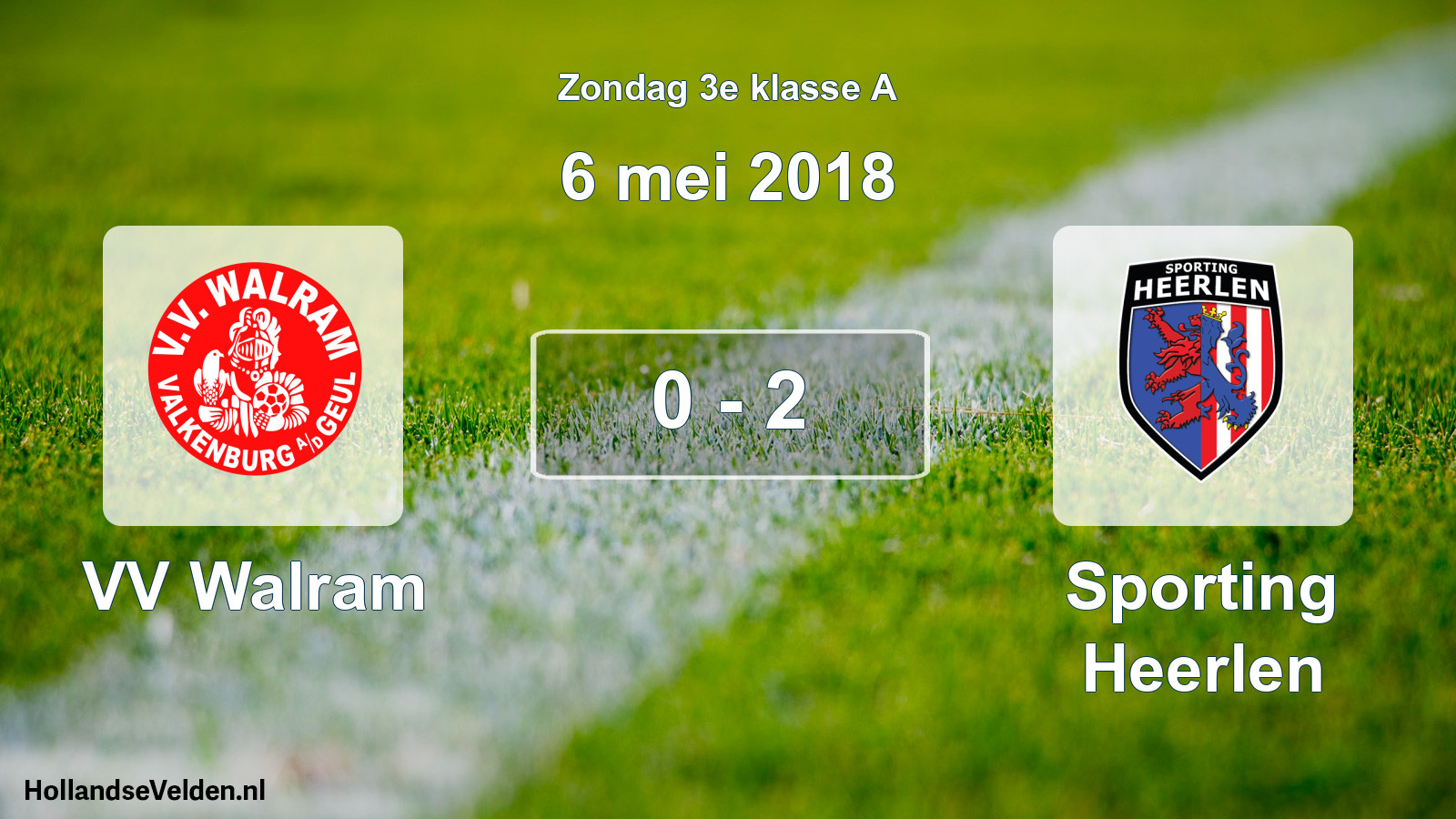 Total number of matches played: VV Walram - Sporting Heerlen 0 - 2 (6 May 2018)