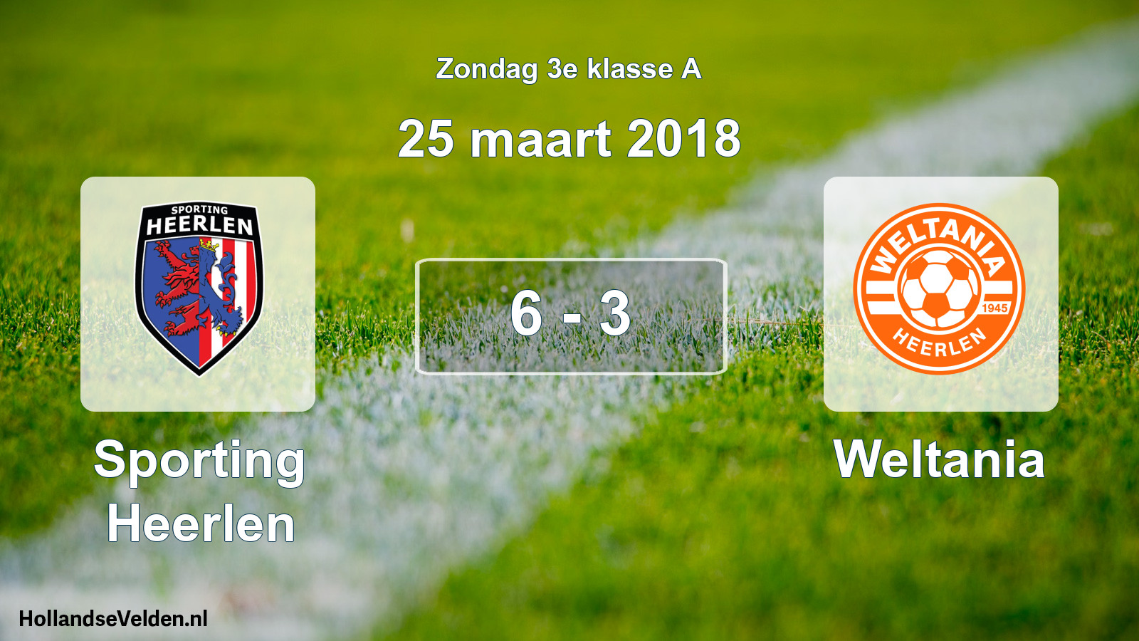 Total number of matches played: Sporting Heerlen - Weltania 6 - 3 (25 March 2018)
