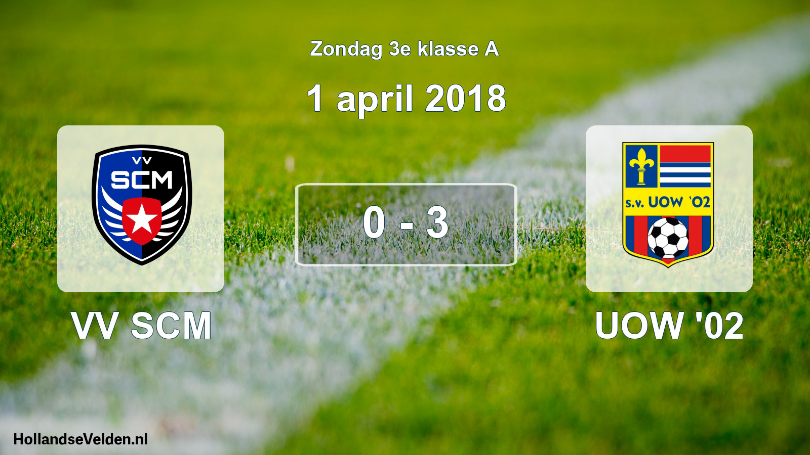 Total number of matches played: VV SCM - UOW '02 0 - 3 (1 April 2018)