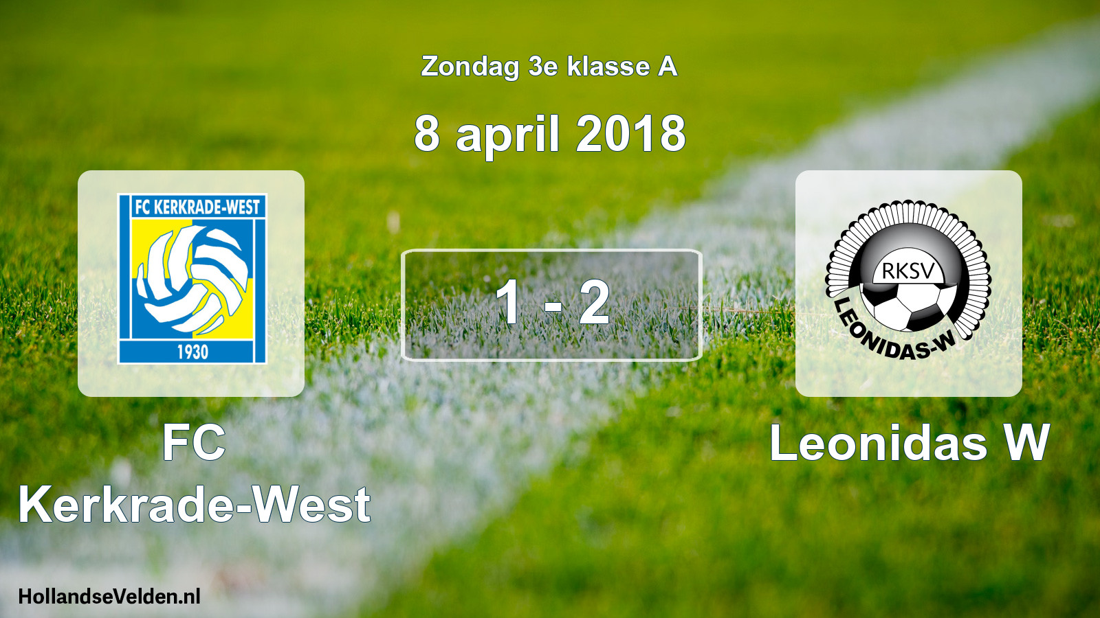 Total number of matches played: FC Kerkrade-West - Leonidas W 1 - 2 (8 April 2018)
