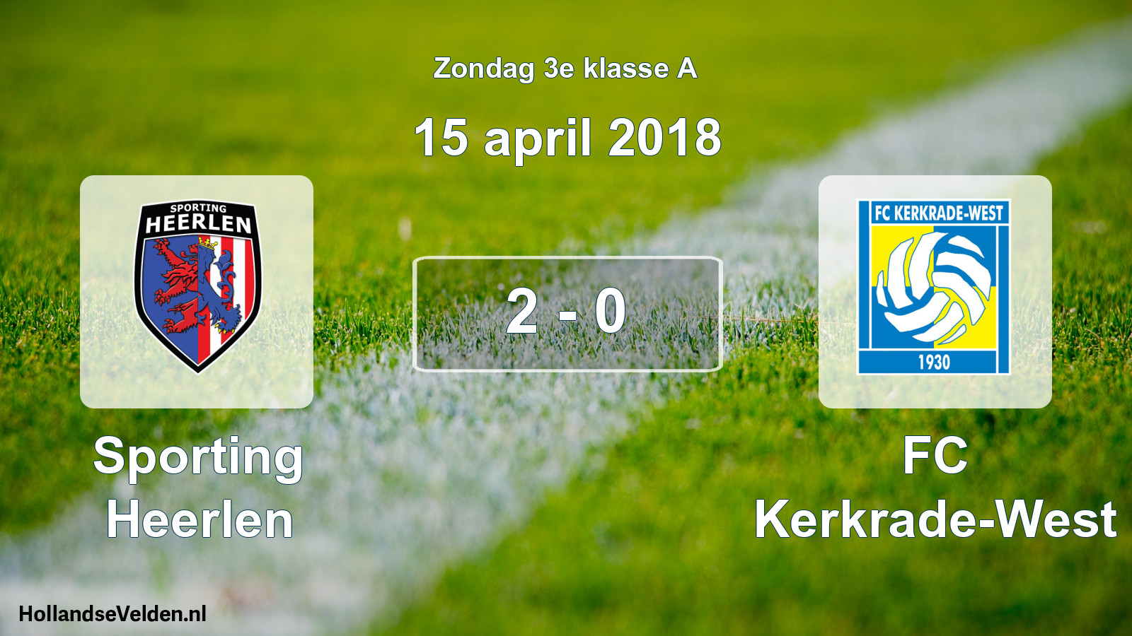Total number of matches played: Sporting Heerlen - FC Kerkrade-West 2 - 0 (15 April 2018)