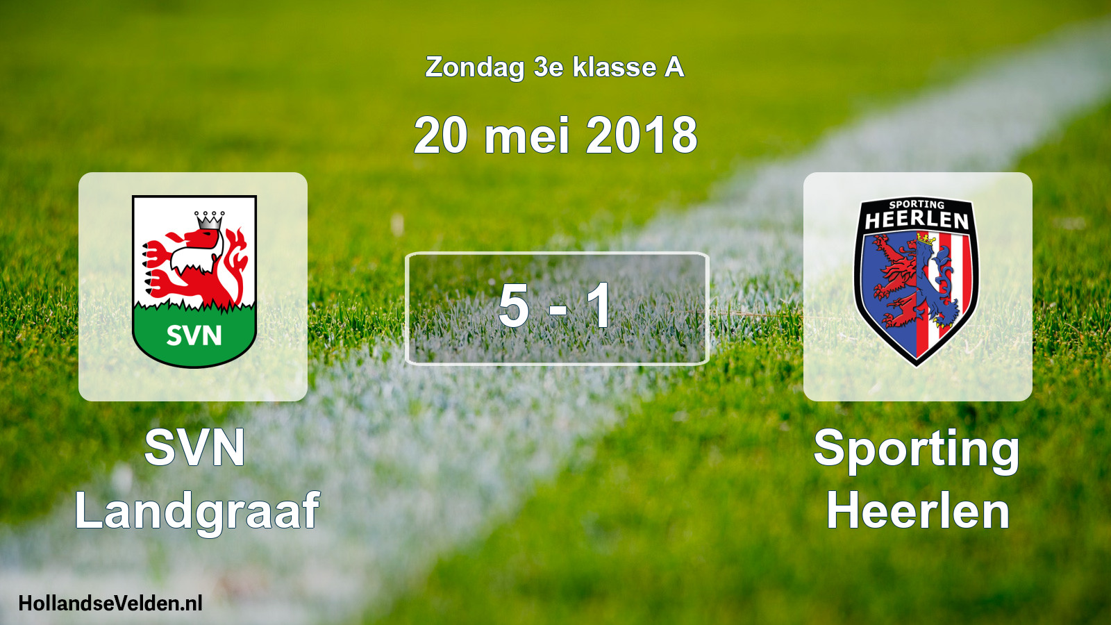 Total number of matches played: SVN Landgraaf - Sporting Heerlen 5 - 1 (20 May 2018)