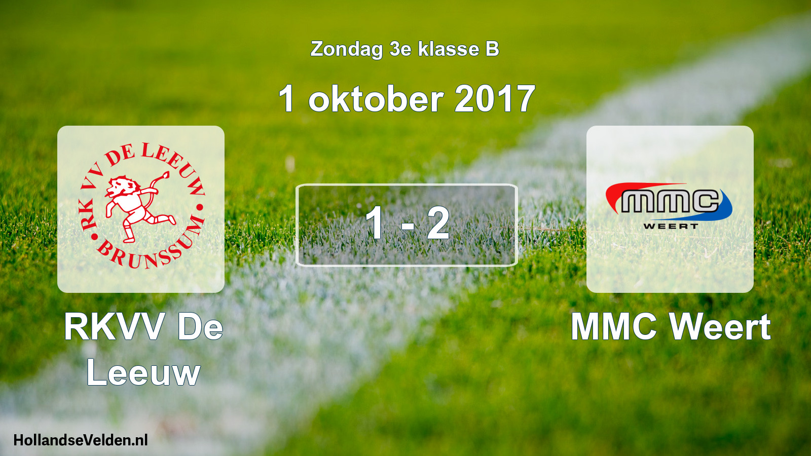 Total number of matches played: RKVV De Leeuw - MMC Weert 1 - 2 (1 October 2017)