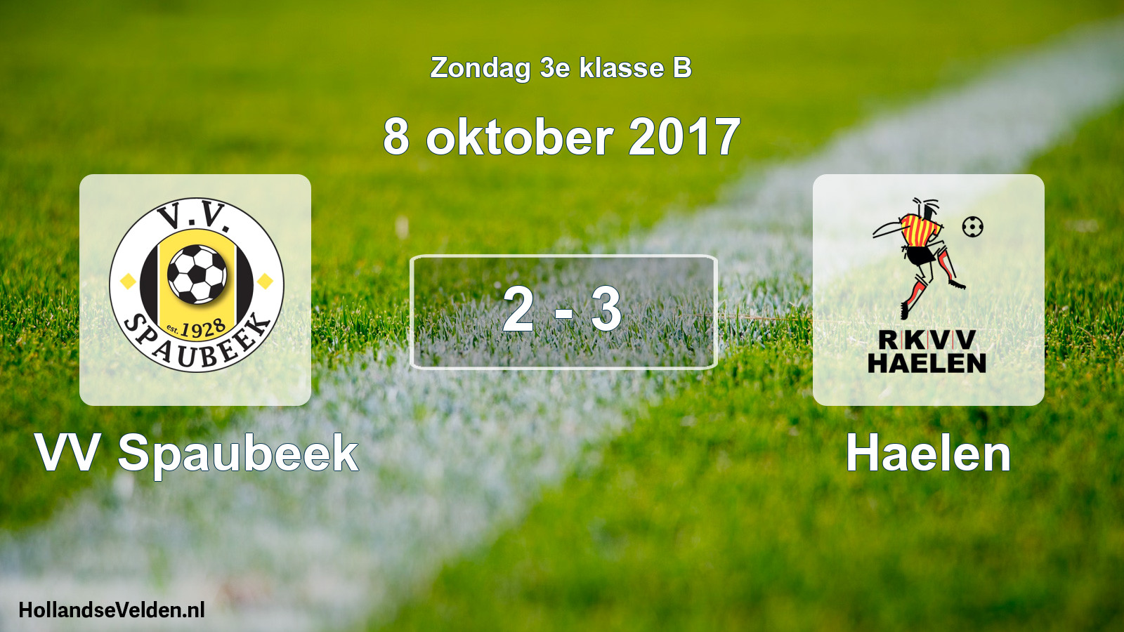Total number of matches played: VV Spaubeek - Haelen 2 - 3 (8 October 2017)
