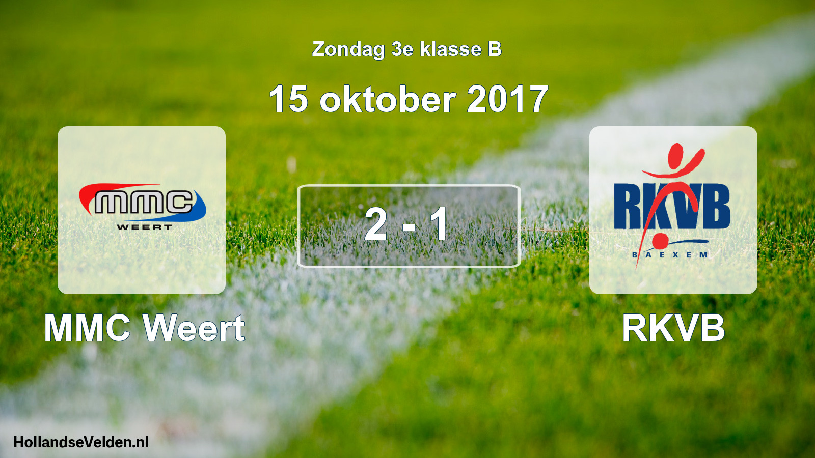 Total number of matches played: MMC Weert - RKVB 2 - 1 (15 October 2017)