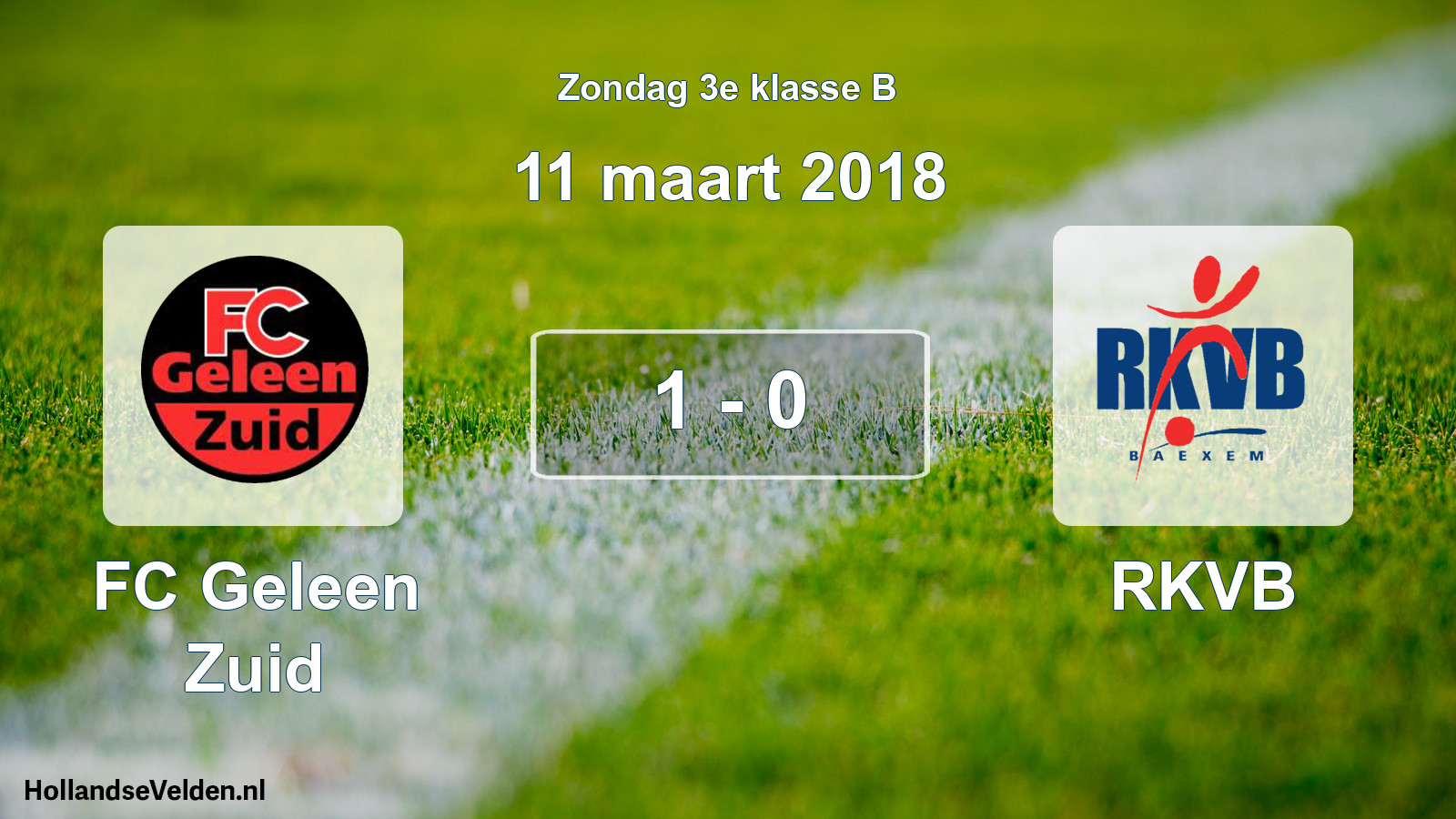 Total number of matches played: FC Geleen Zuid - RKVB 1 - 0 (11 March 2018)