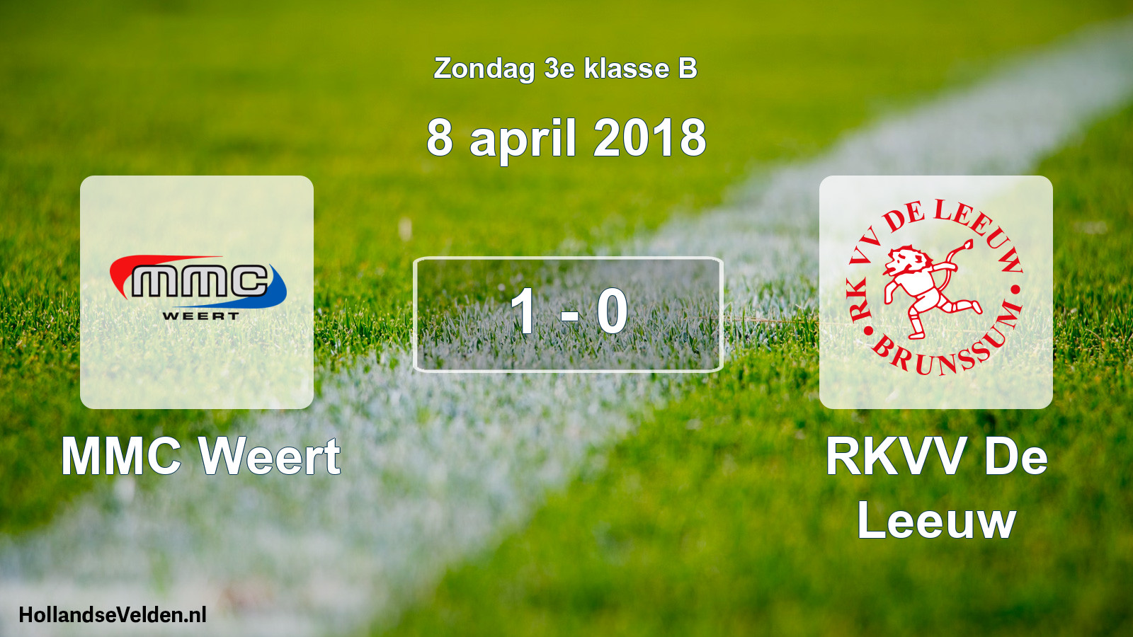 Total number of matches played: MMC Weert - RKVV De Leeuw 1 - 0 (8 April 2018)