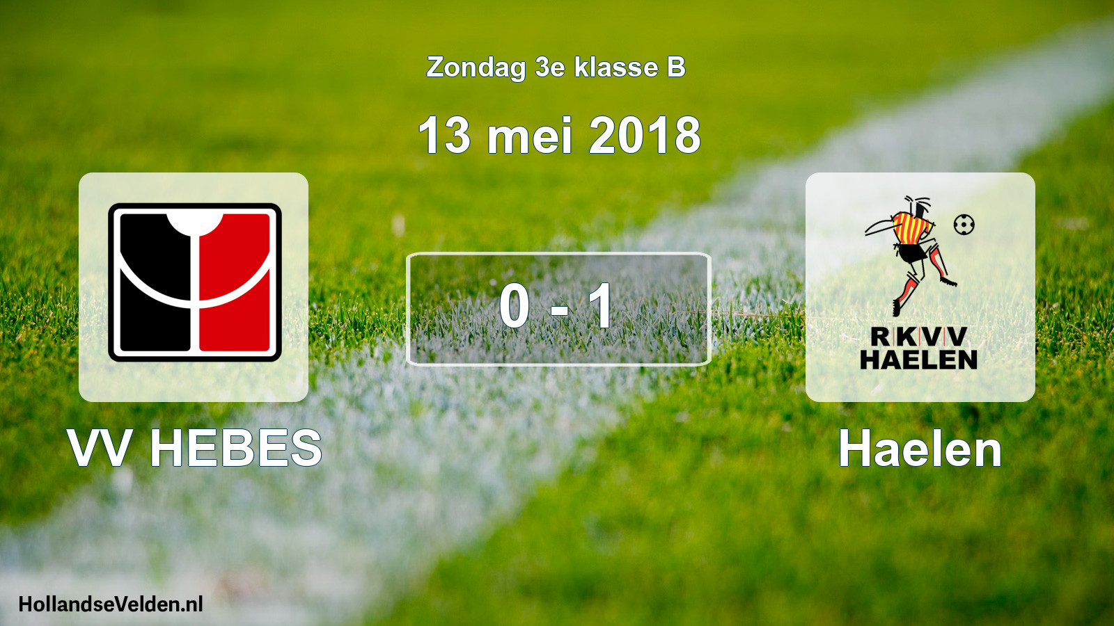 Total number of matches played: VV HEBES - Haelen 0 - 1 (13 May 2018)