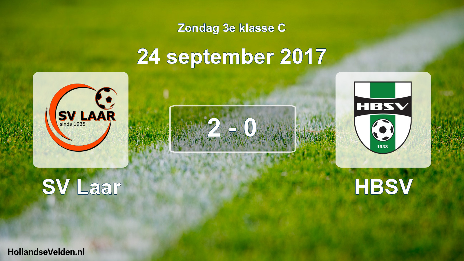 Total number of matches played: SV Laar - HBSV 2 - 0 (24 September 2017)