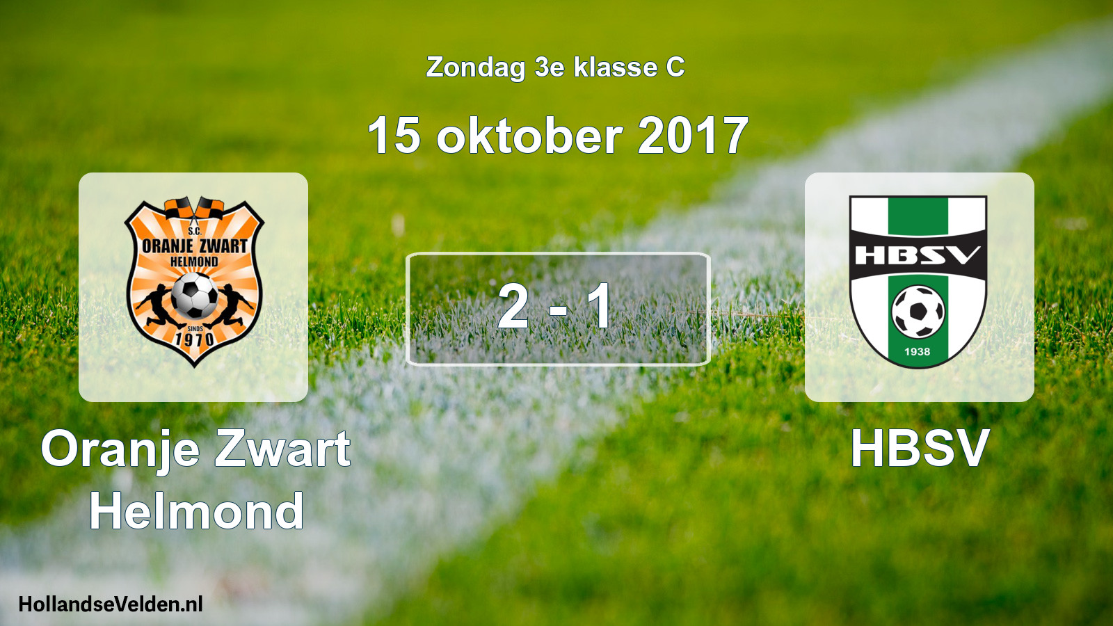 Total number of matches played: Oranje Zwart Helmond - HBSV 2 - 1 (15 October 2017)