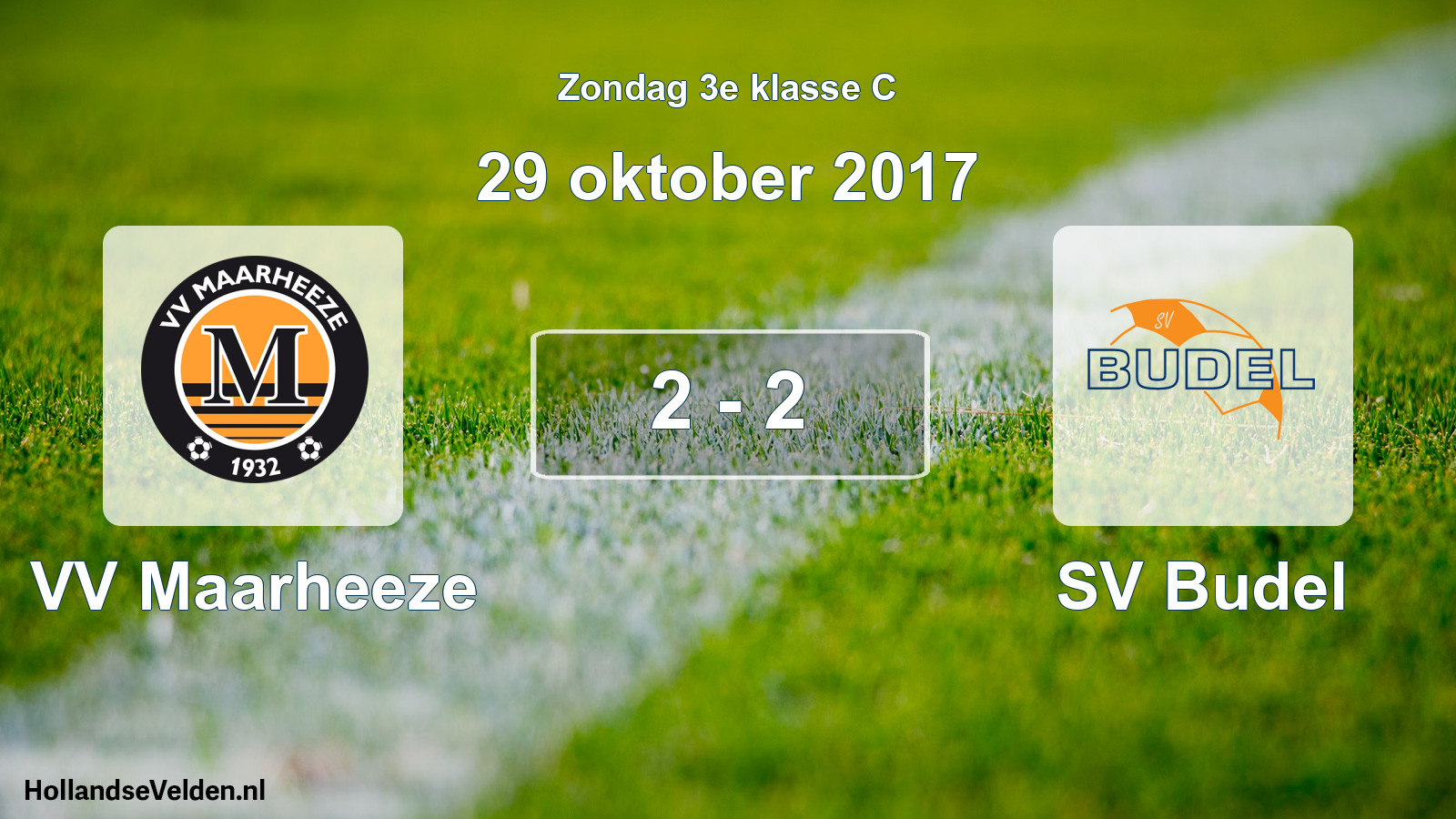 Total number of matches played: VV Maarheeze - SV Budel 2 - 2 (29 October 2017)