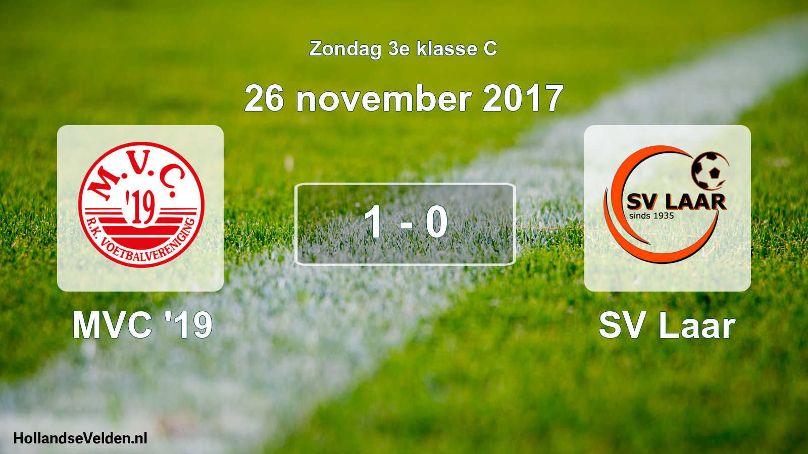 Total number of matches played: MVC '19 - SV Laar 1 - 0 (26 November 2017)