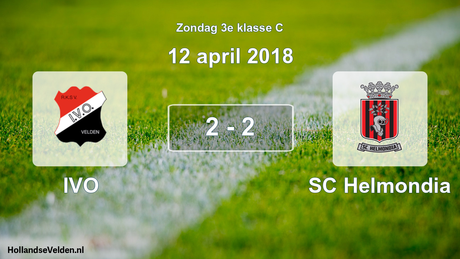 Total number of matches played: IVO - SC Helmondia 2 - 2 (12 April 2018)