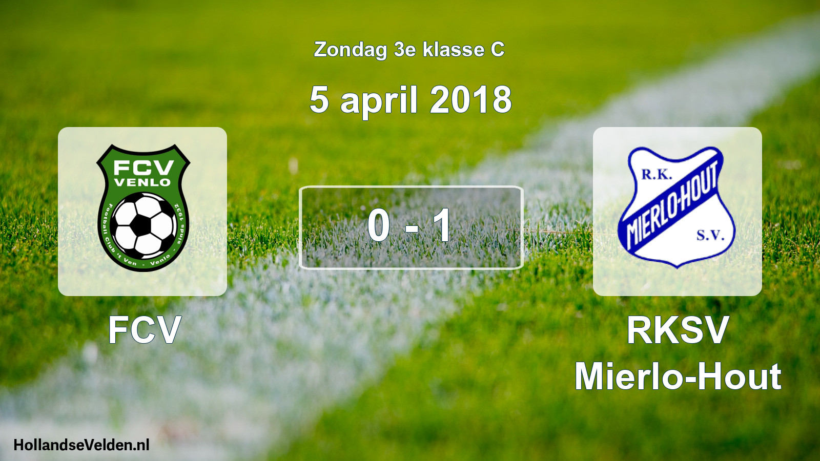 Total number of matches played: FCV - RKSV Mierlo-Hout 0 - 1 (5 April 2018)