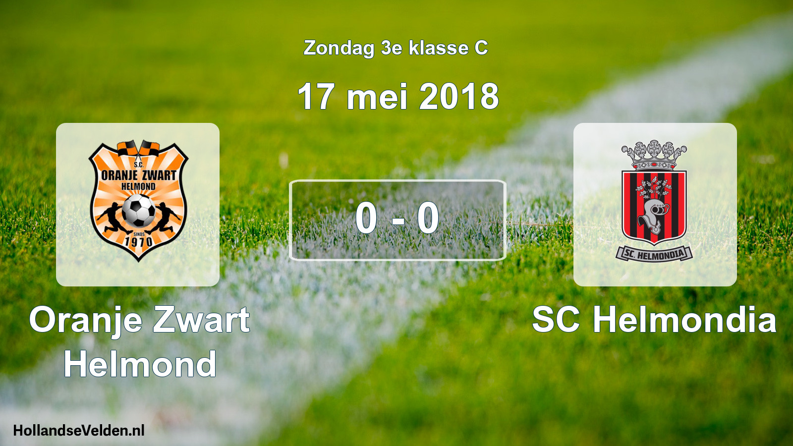 Total number of matches played: Oranje Zwart Helmond - SC Helmondia 0 - 0 (17 May 2018)