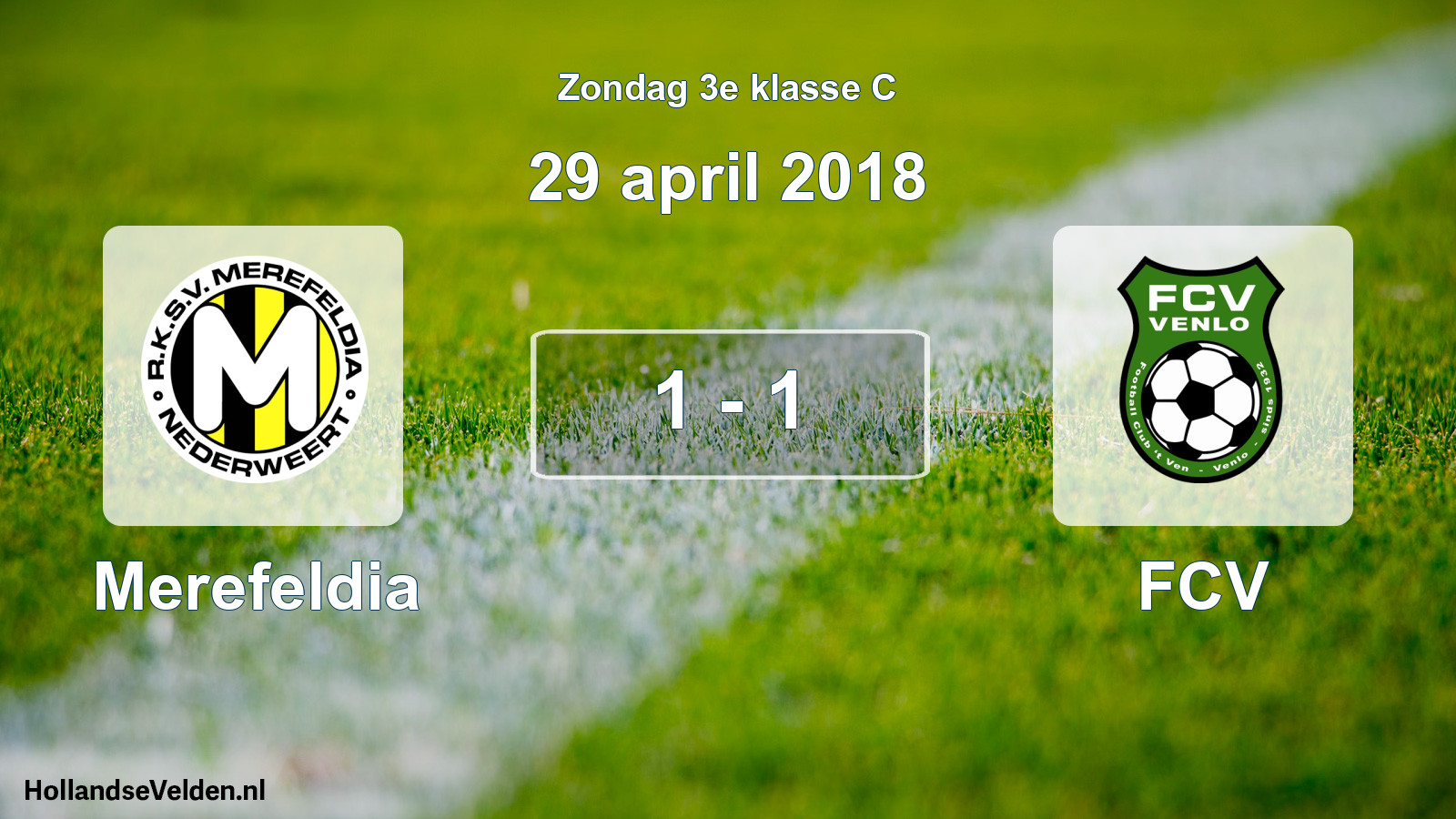 Total number of matches played: Merefeldia - FCV 1 - 1 (29 April 2018)