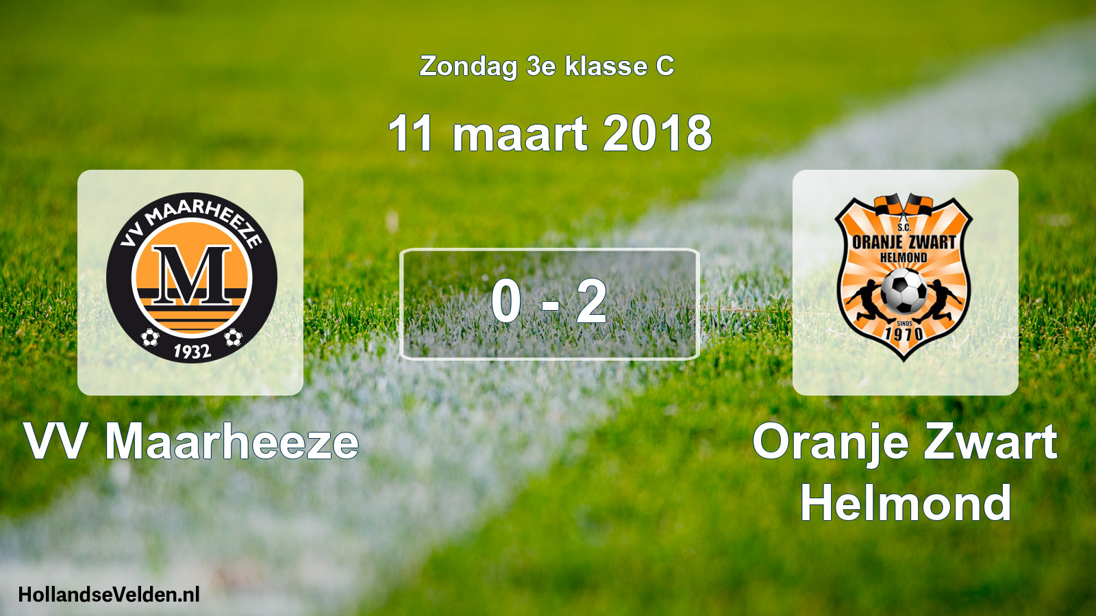 Total number of matches played: VV Maarheeze - Oranje Zwart Helmond 0 - 2 (11 March 2018)