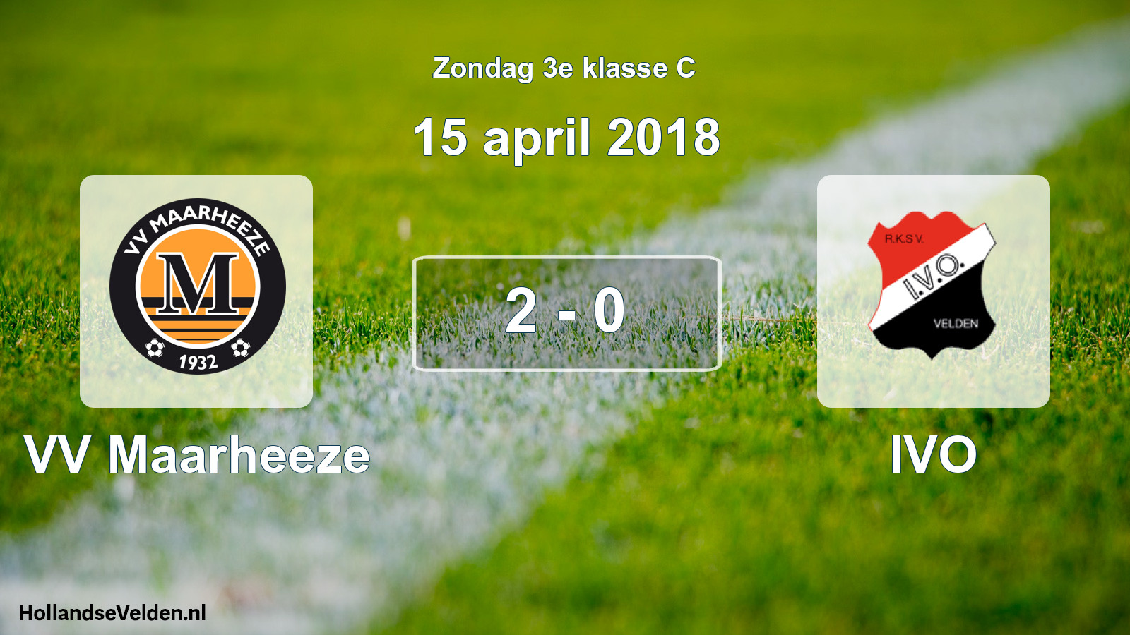 Total number of matches played: VV Maarheeze - IVO 2 - 0 (15 April 2018)