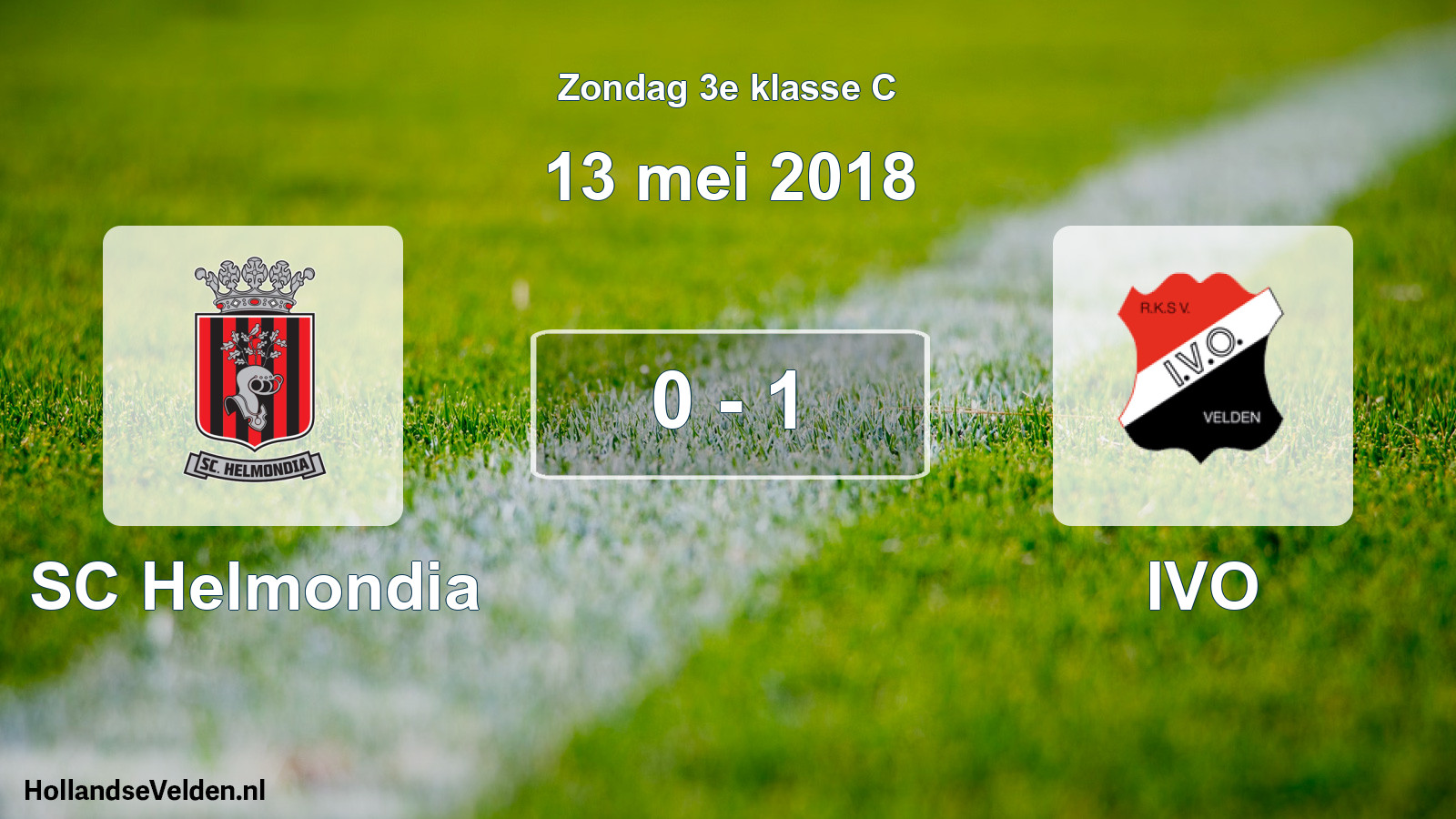 Total number of matches played: SC Helmondia - IVO 0 - 1 (13 May 2018)