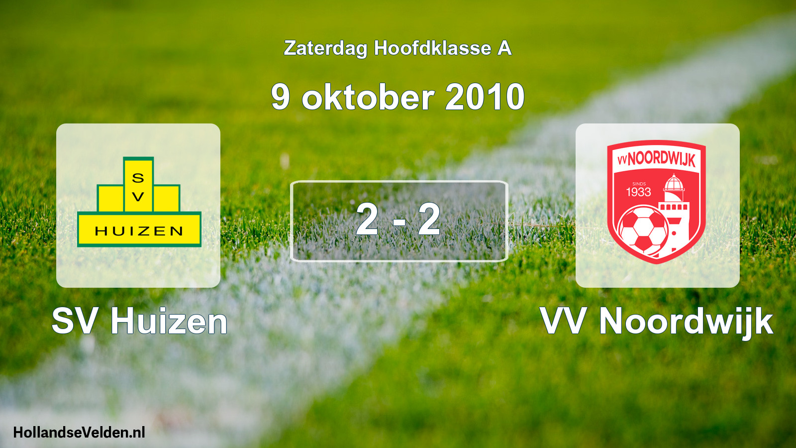 Total number of matches played: SV Huizen - VV Noordwijk 2 - 2 (9 October 2010)
