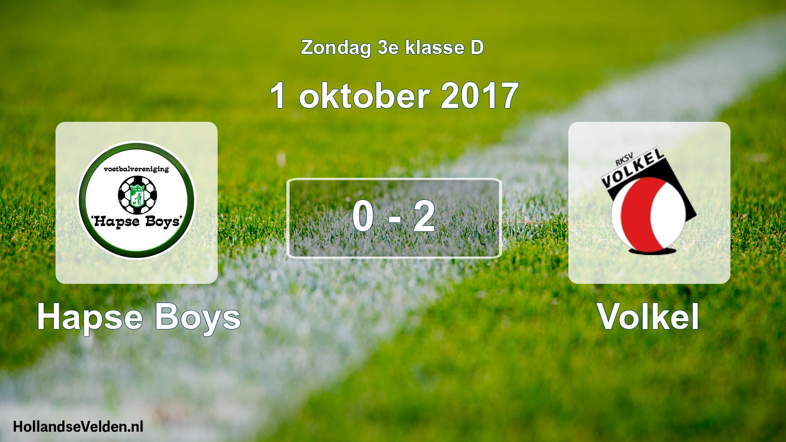 Total number of matches played: Hapse Boys - Volkel 0 - 2 (1 October 2017)
