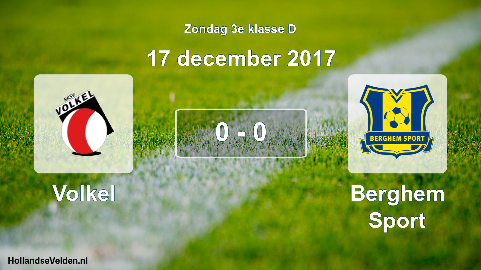 Total number of matches played: Volkel - Berghem Sport 0 - 0 (17 December 2017)