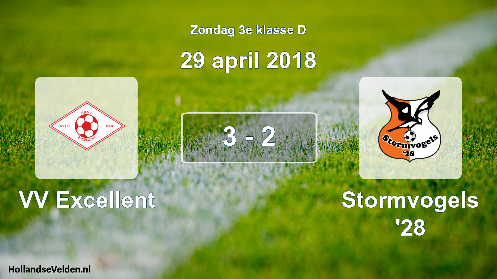 Total number of matches played: VV Excellent - Stormvogels '28 3 - 2 (29 April 2018)