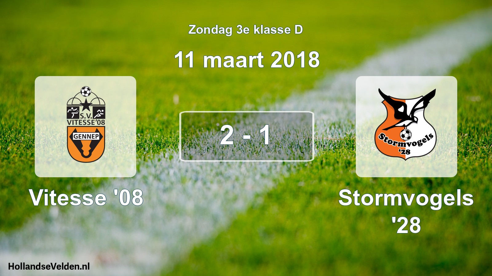 Total number of matches played: Vitesse '08 - Stormvogels '28 2 - 1 (11 March 2018)