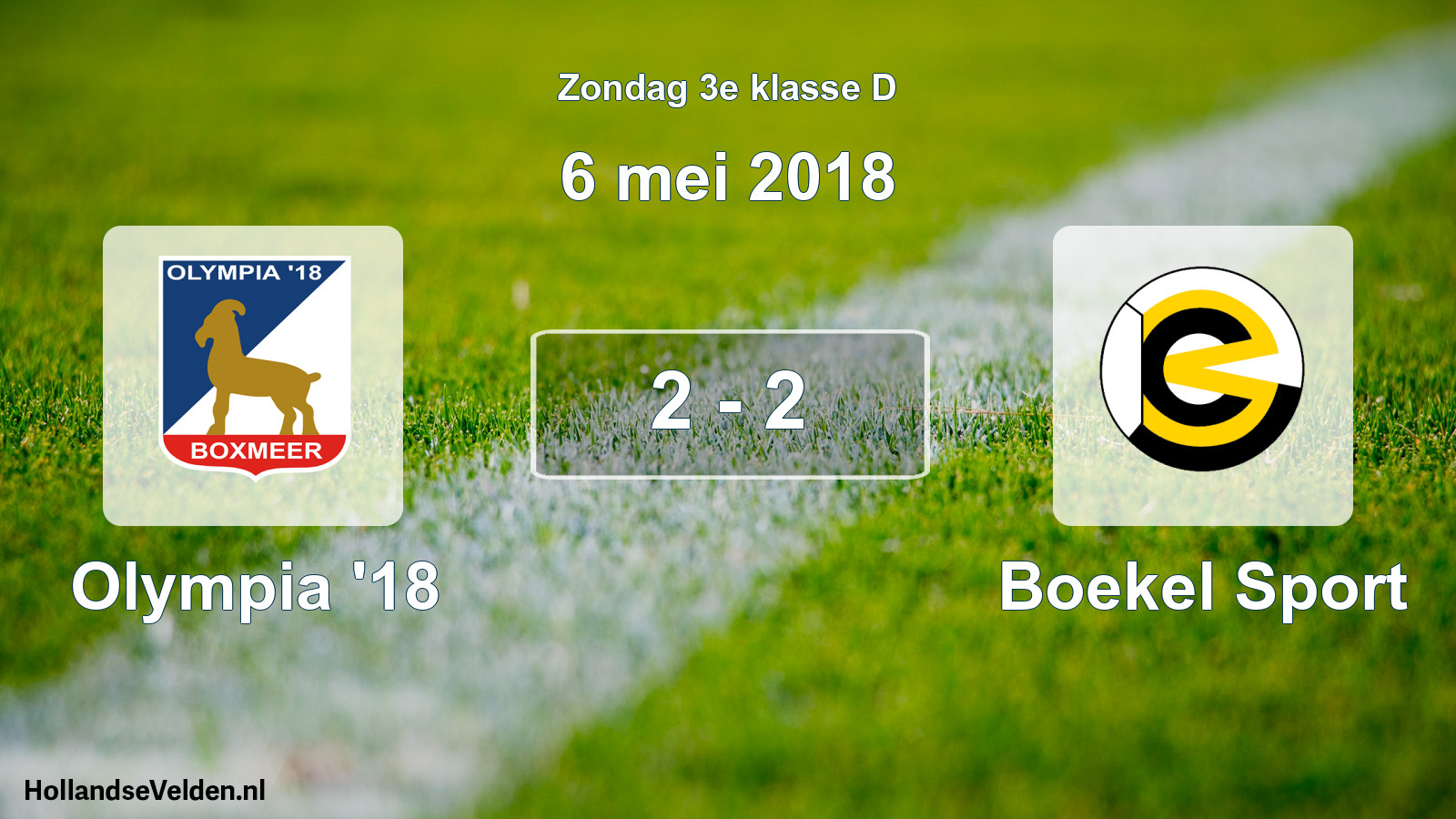 Total number of matches played: Olympia '18 - Boekel Sport 2 - 2 (6 May 2018)