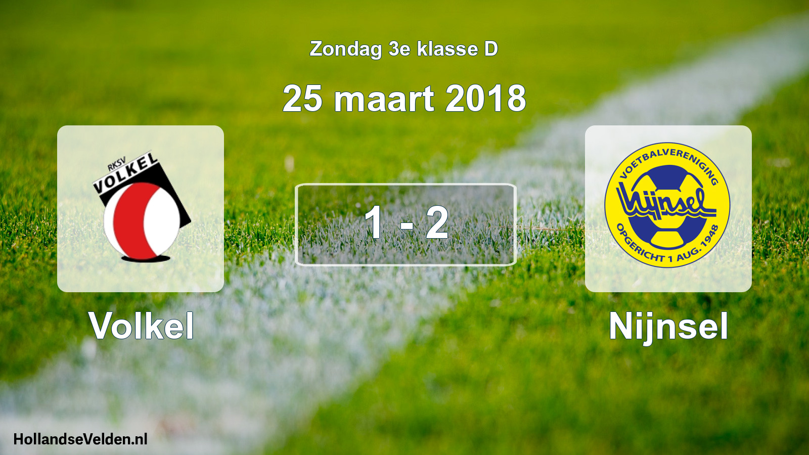 Total number of matches played: Volkel - Nijnsel 1 - 2 (25 March 2018)