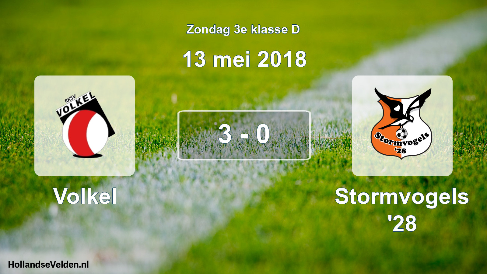 Total number of matches played: Volkel - Stormvogels '28 3 - 0 (13 May 2018)