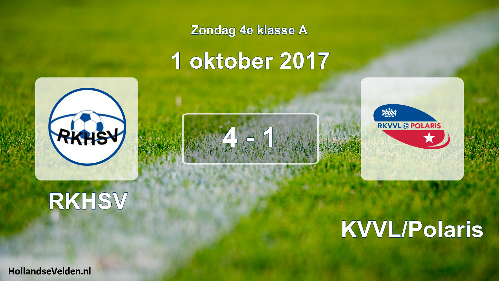 Total number of matches played: RKHSV - RKVVL/Polaris 4 - 1 (1 October 2017)