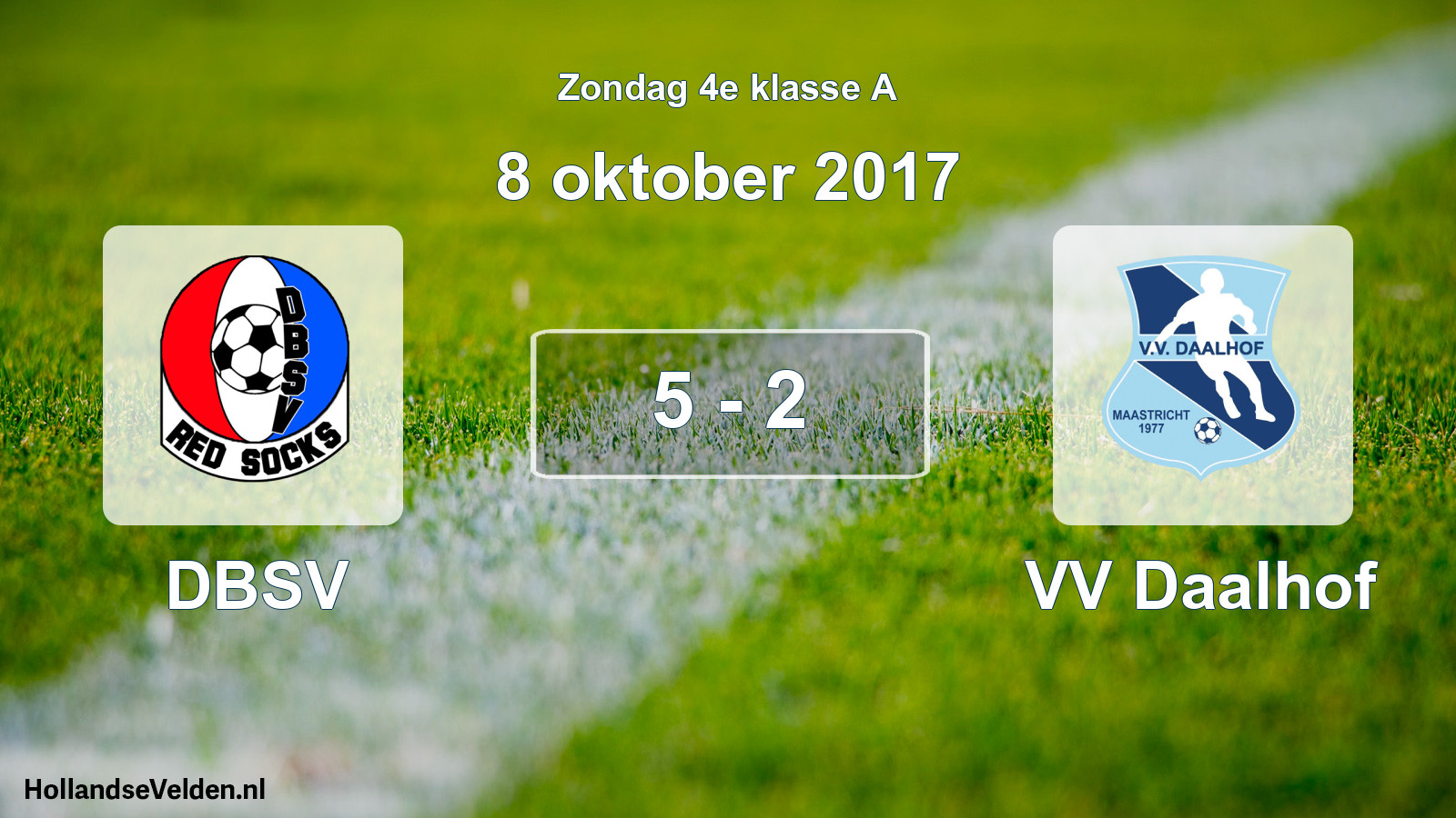 Total number of matches played: DBSV - VV Daalhof 5 - 2 (8 October 2017)