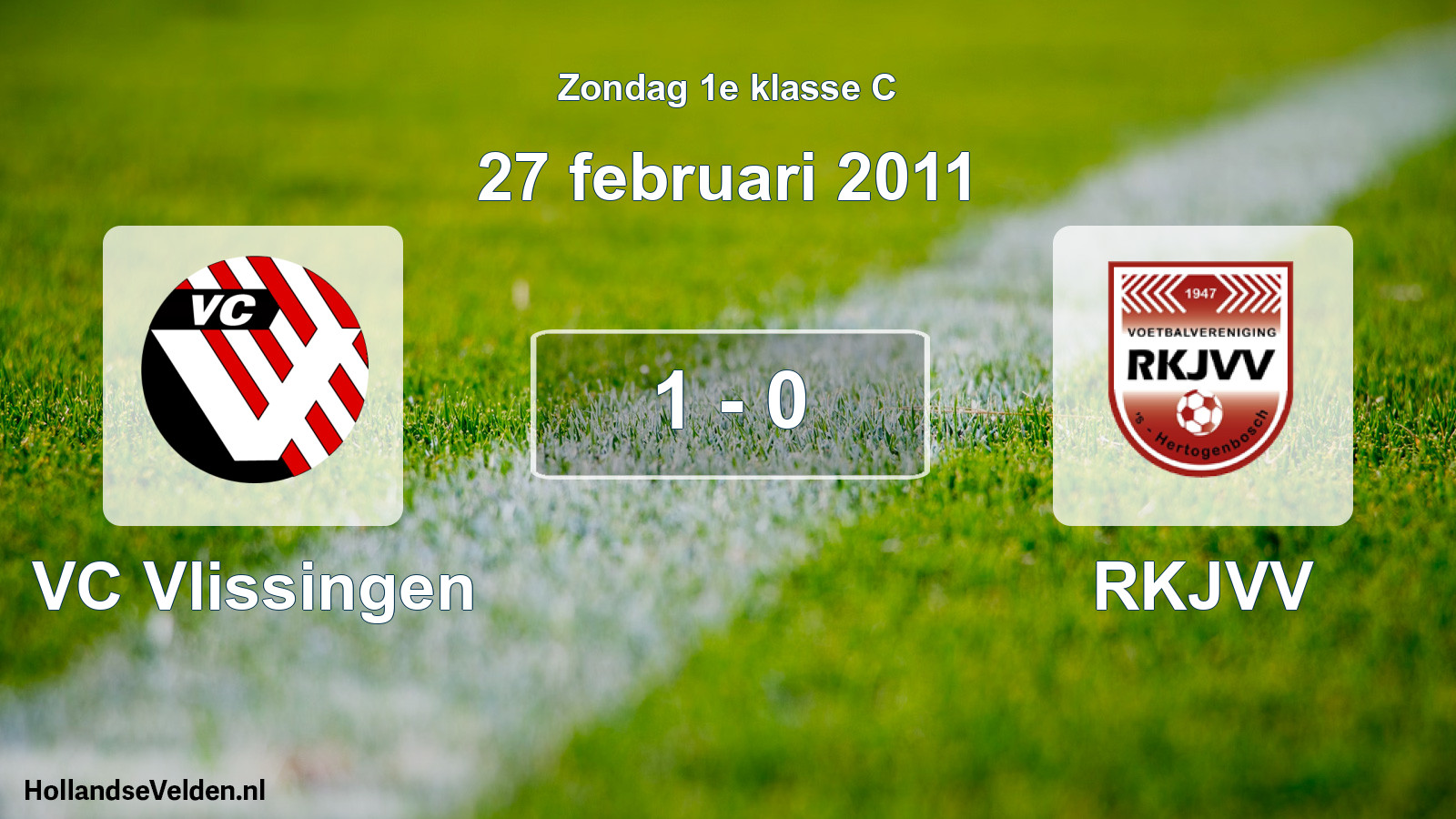 Total number of matches played: VC Vlissingen - RKJVV 1 - 0 (27 February 2011)