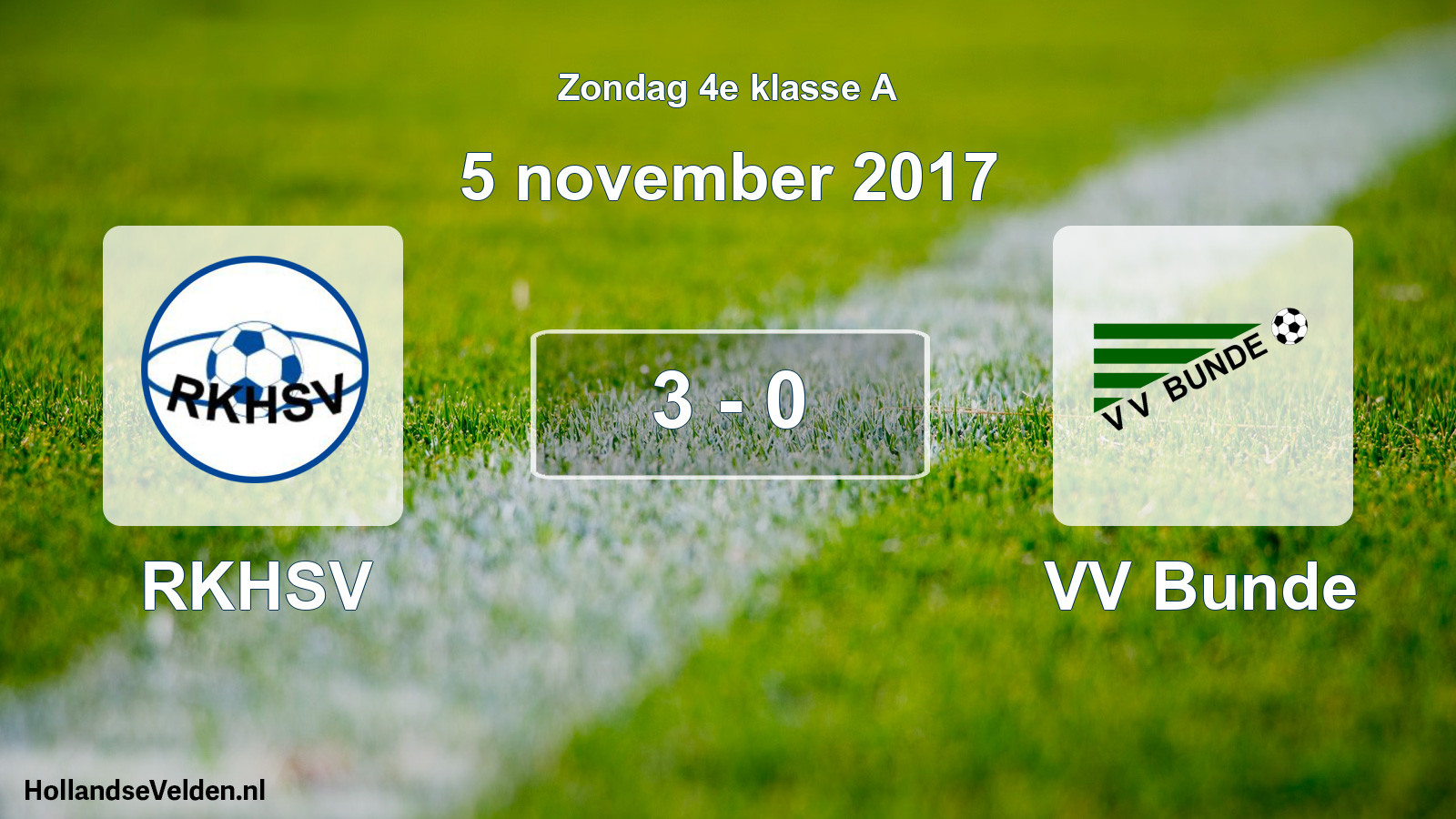 Total number of matches played: RKHSV - VV Bunde 3 - 0 (5 November 2017)