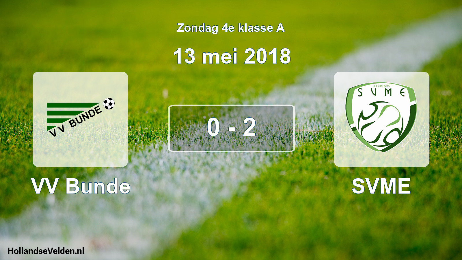 Total number of matches played: VV Bunde - SVME 0 - 2 (13 May 2018)