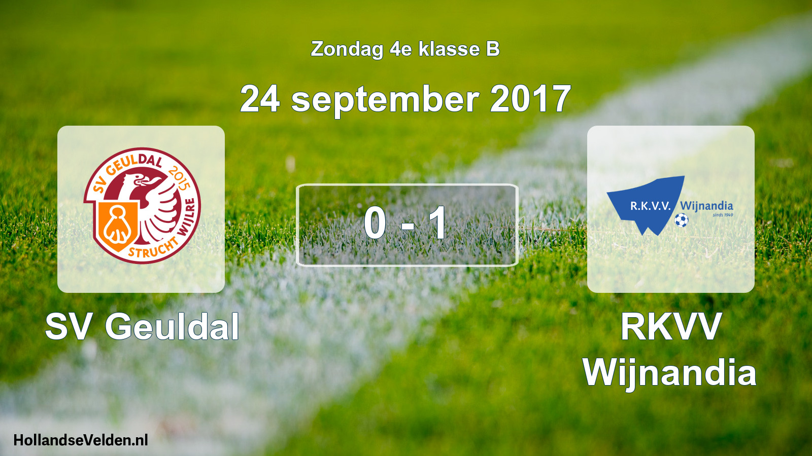 Total number of matches played: SV Geuldal - RKVV Wijnandia 0 - 1 (24 September 2017)