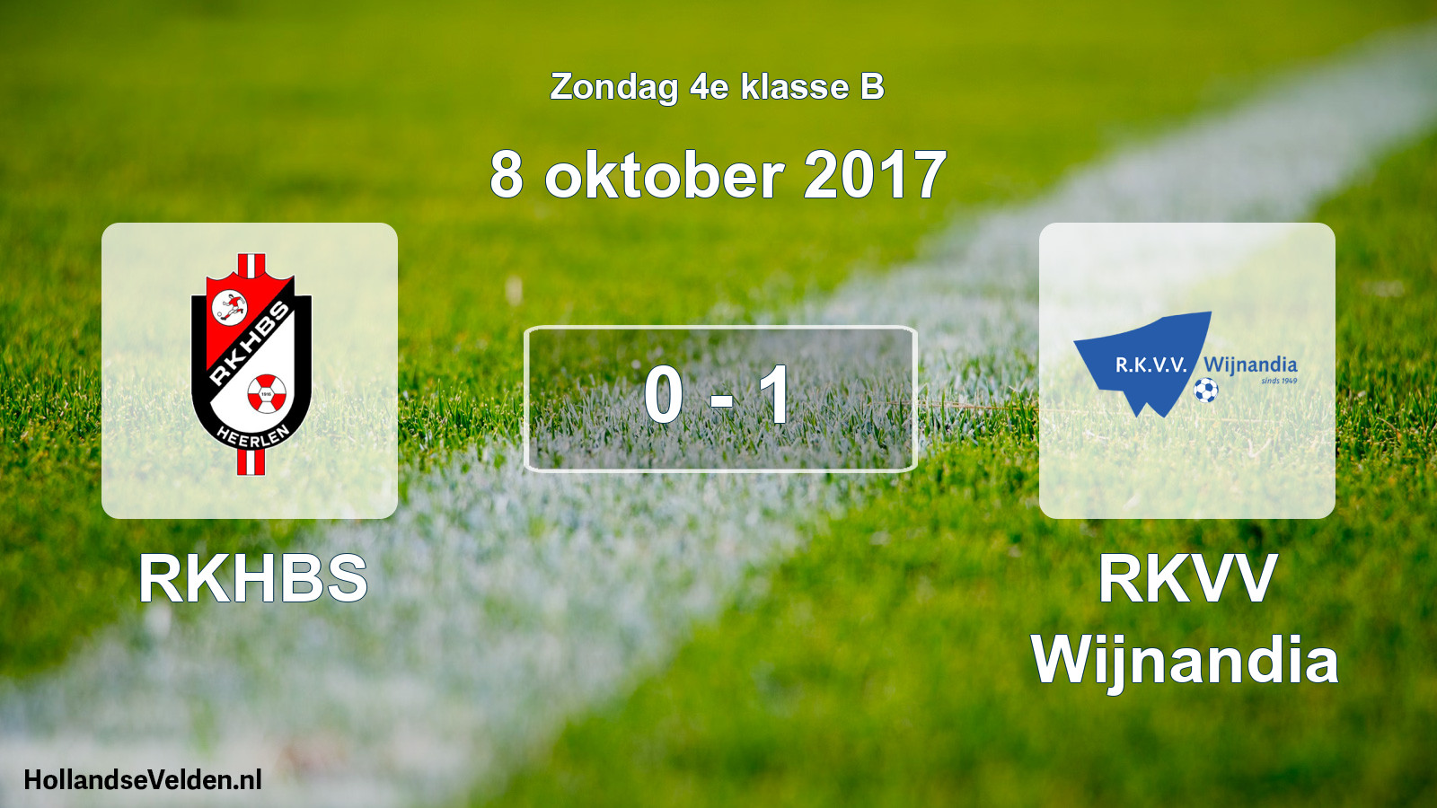 Total number of matches played: RKHBS - RKVV Wijnandia 0 - 1 (8 October 2017)