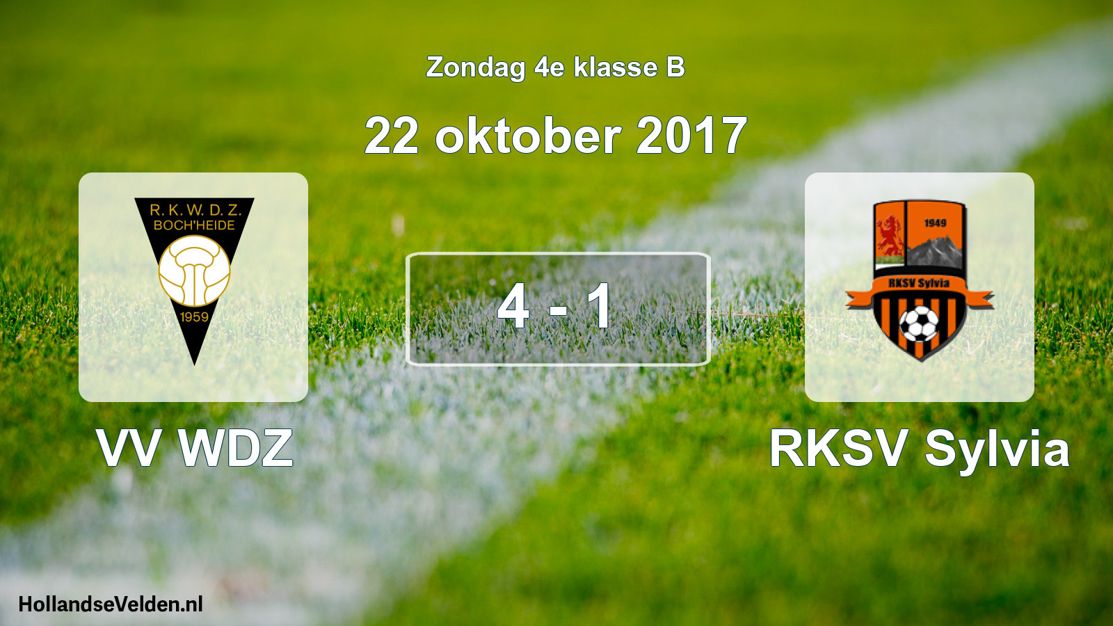 Total number of matches played: VV WDZ - RKSV Sylvia 4 - 1 (22 October 2017)