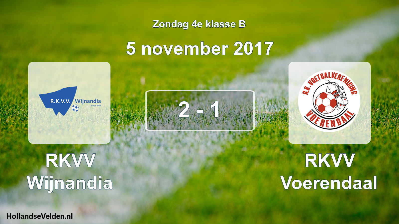 Total number of matches played: RKVV Wijnandia - RKVV Voerendaal 2 - 1 (5 November 2017)