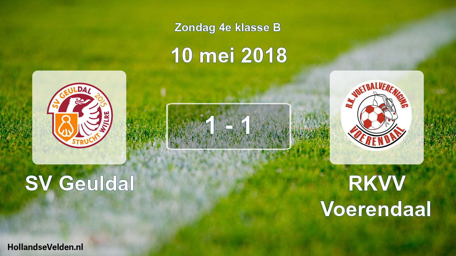 Total number of matches played: SV Geuldal - RKVV Voerendaal 1 - 1 (10 May 2018)