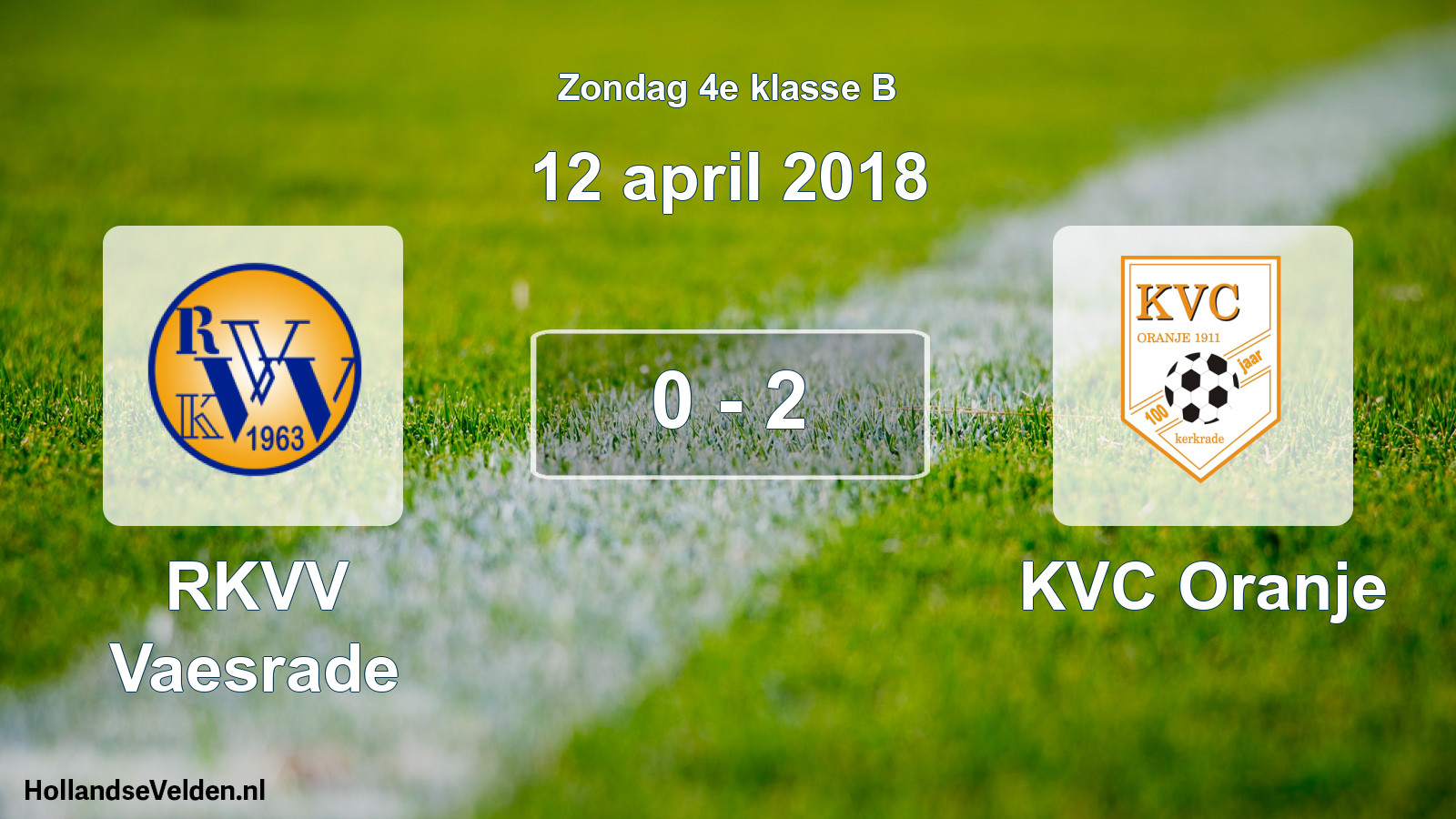 Total number of matches played: RKVV Vaesrade - KVC Oranje 0 - 2 (12 April 2018)