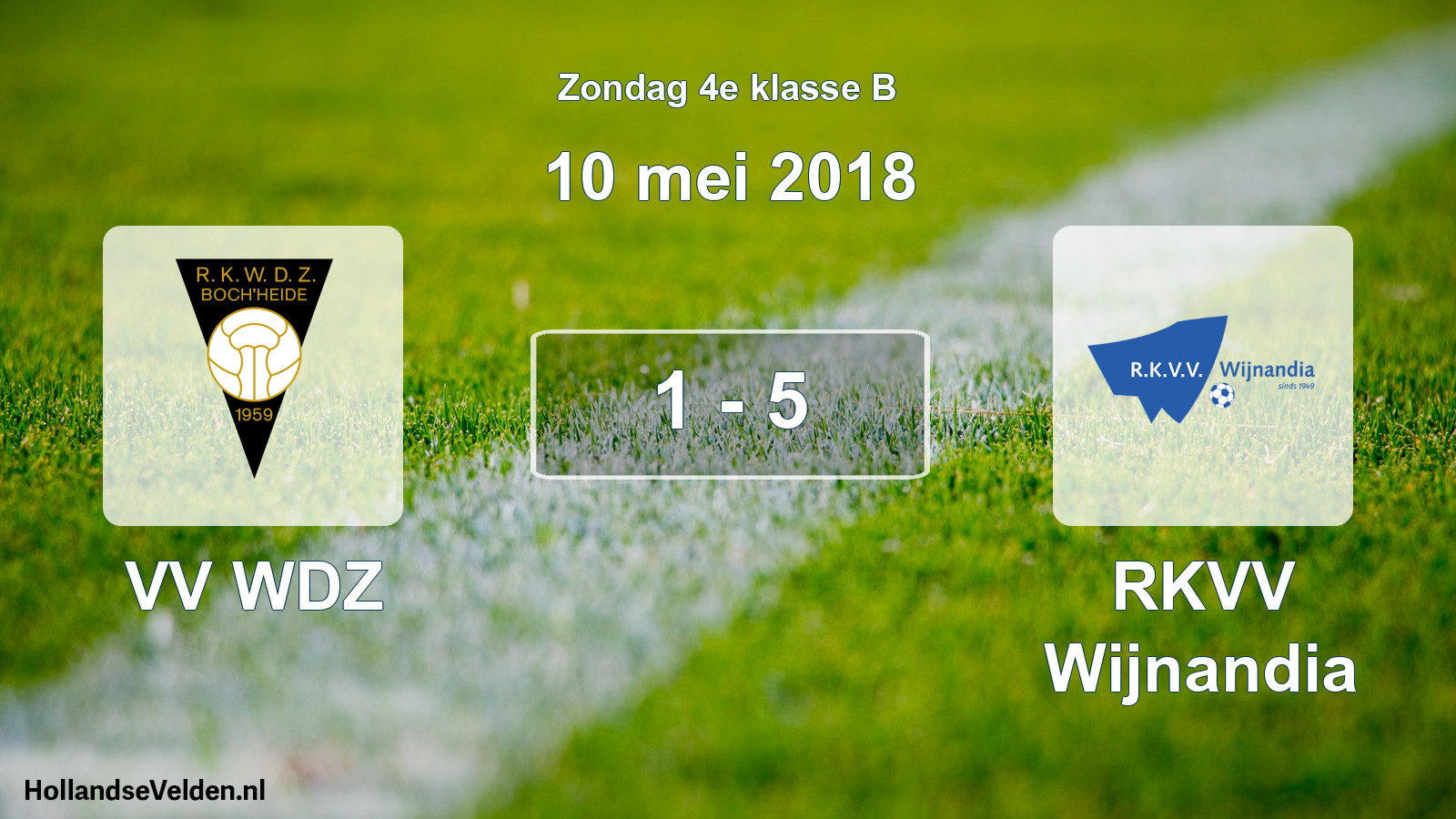 Total number of matches played: VV WDZ - RKVV Wijnandia 1 - 5 (10 May 2018)