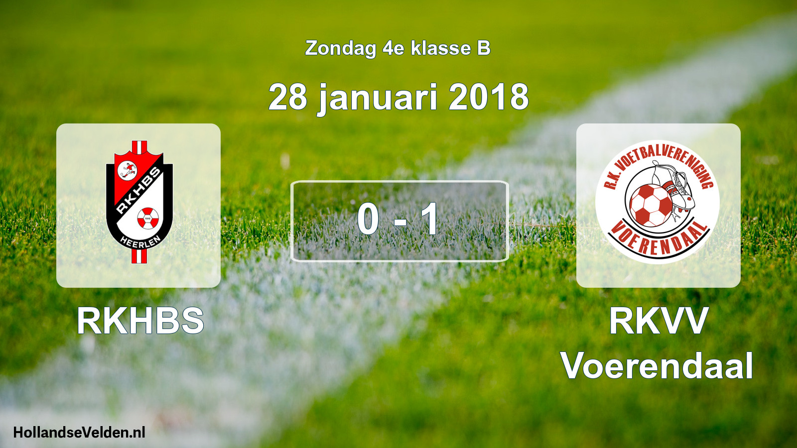 Total number of matches played: RKHBS - RKVV Voerendaal 0 - 1 (28 January 2018)