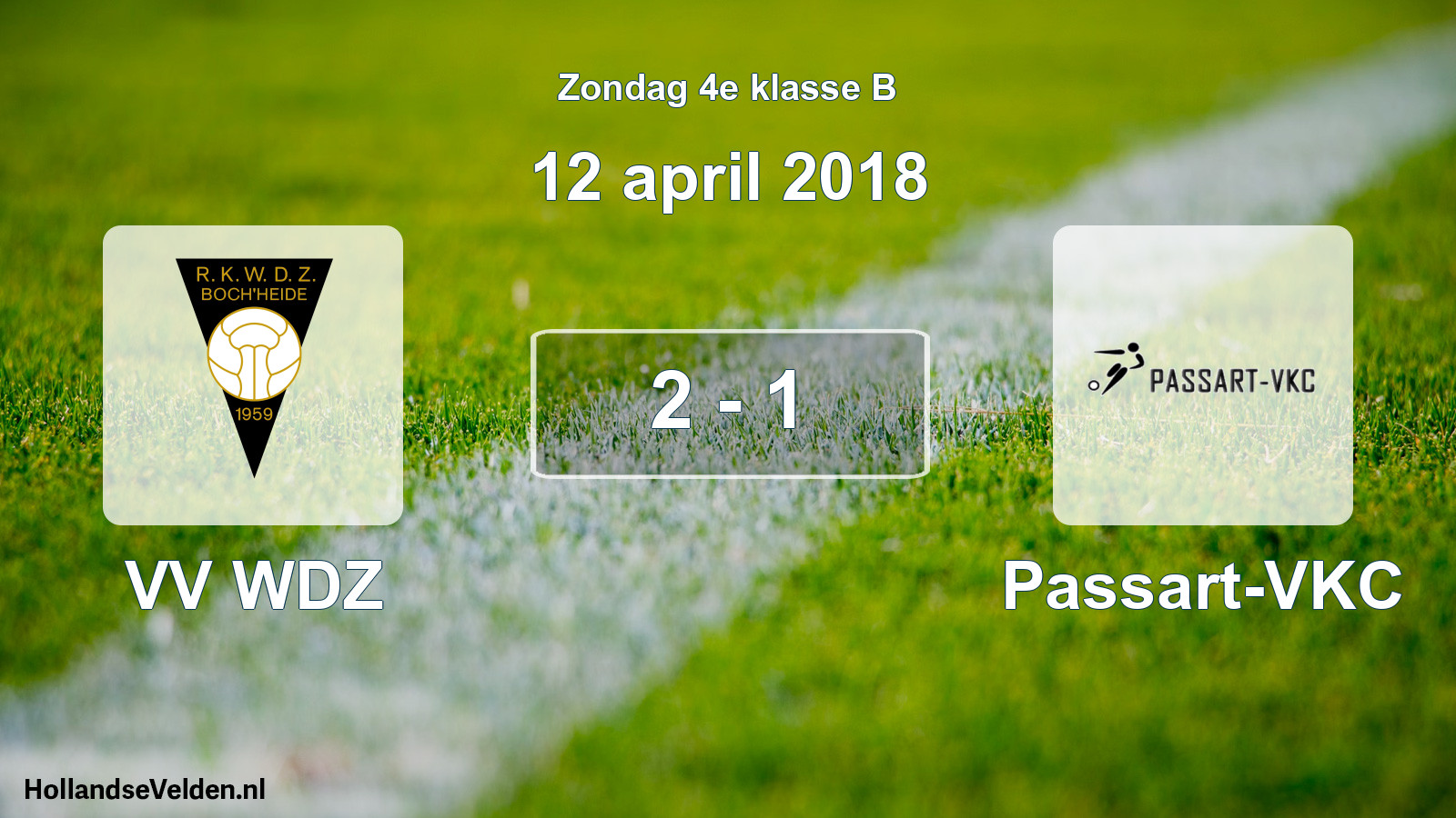 Total number of matches played: VV WDZ - Passart-VKC 2 - 1 (12 April 2018)