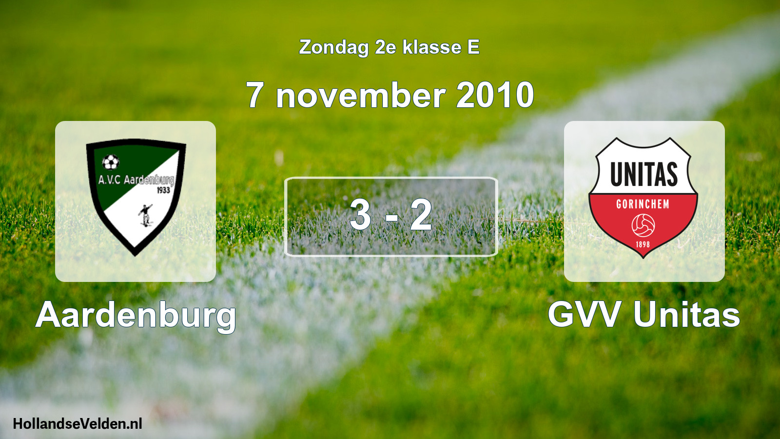 Total number of matches played: Aardenburg - GVV Unitas 3 - 2 (7 November 2010)