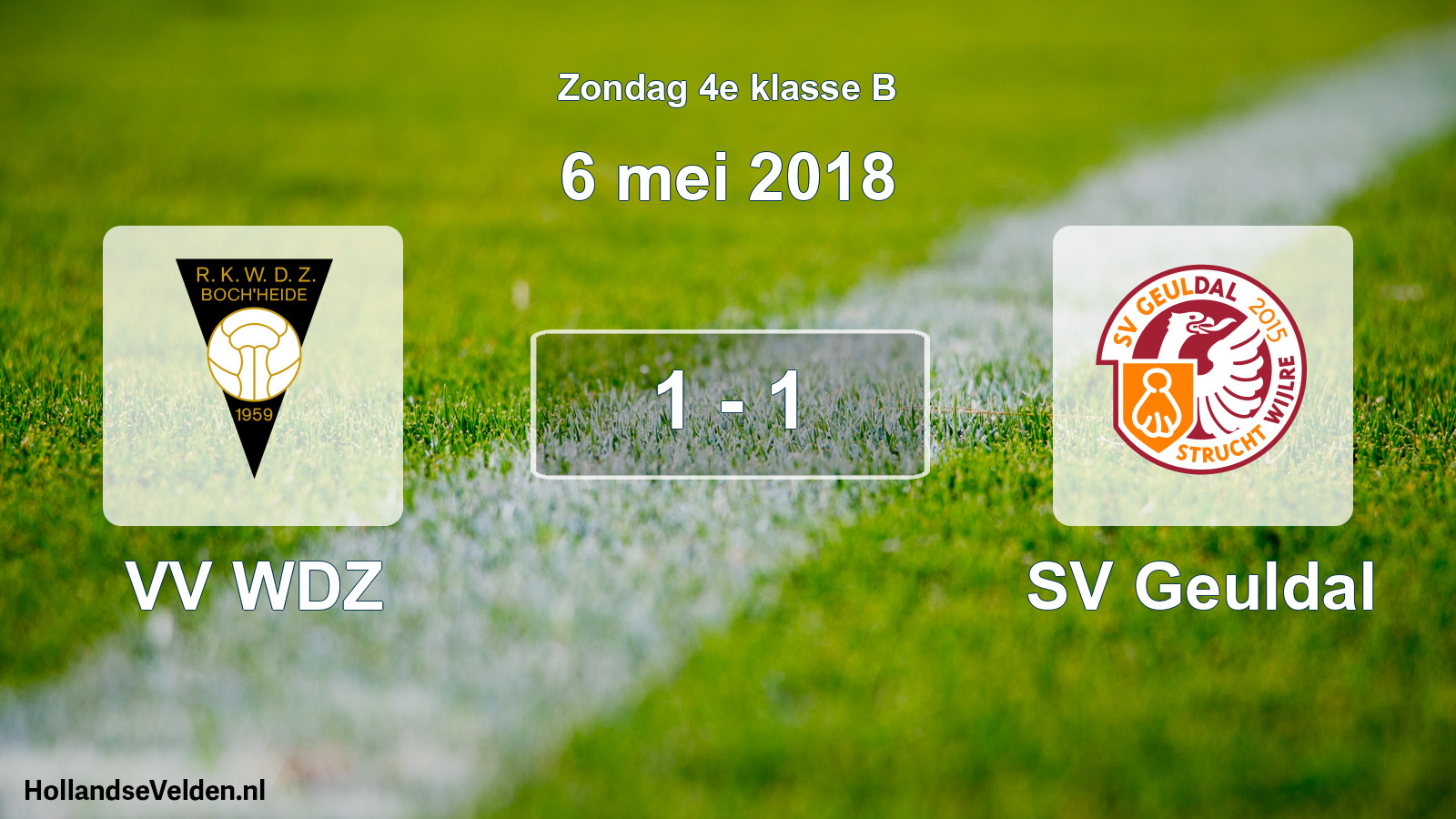 Total number of matches played: VV WDZ - SV Geuldal 1 - 1 (6 May 2018)