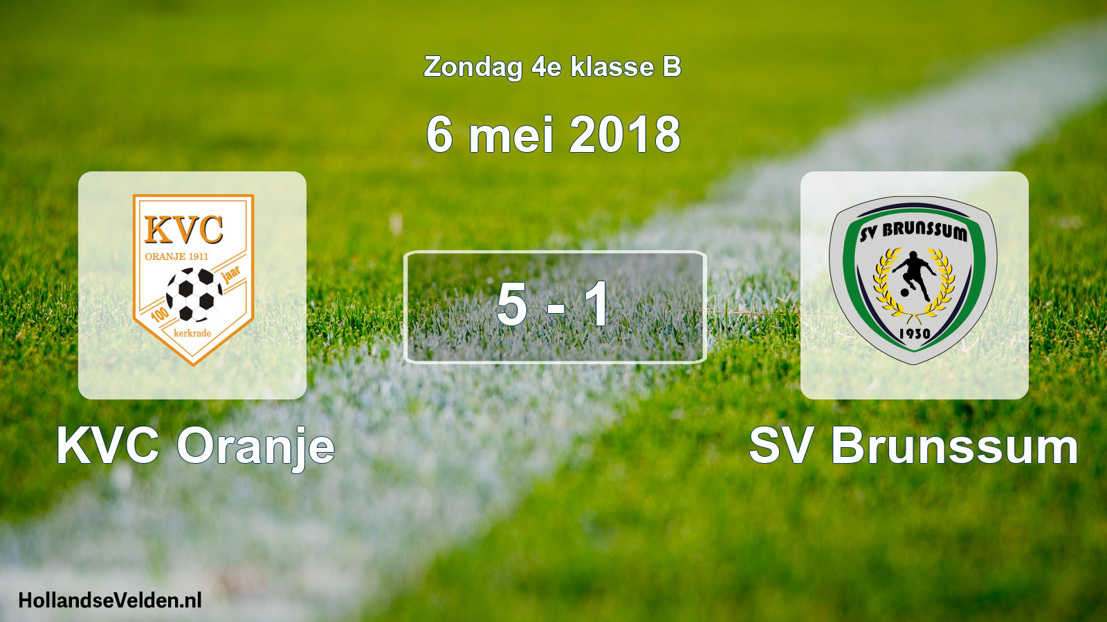 Total number of matches played: KVC Oranje - SV Brunssum 5 - 1 (6 May 2018)