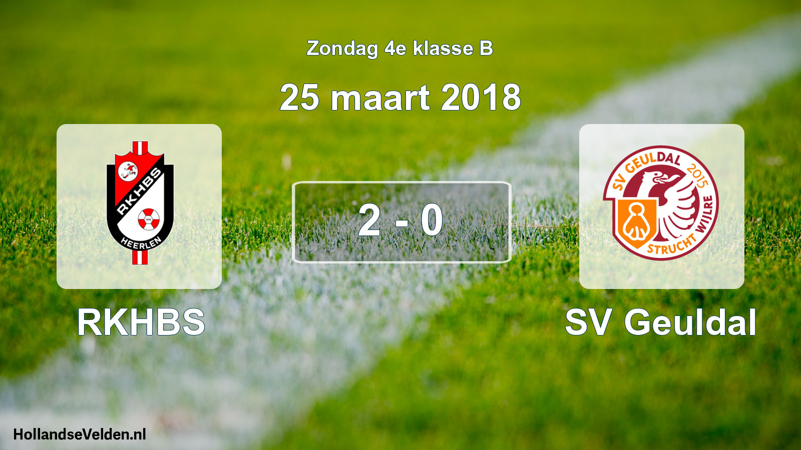 Total number of matches played: RKHBS - SV Geuldal 2 - 0 (25 March 2018)