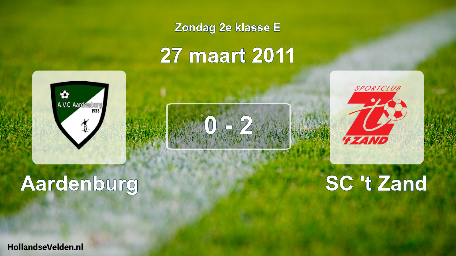 Total number of matches played: Aardenburg - SC 't Zand 0 - 2 (27 March 2011)